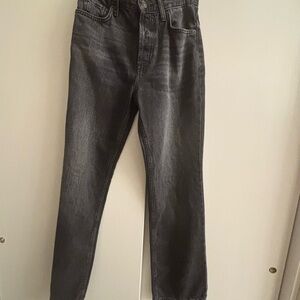 Free People women boot cut Dark Gray Denim Jeans